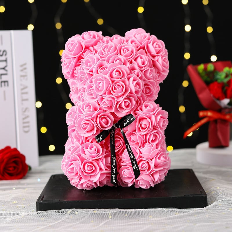 Eternal Flower Rose Bear Gift Box Birthday Valentine'S Day Gift Girlfriend Simulation Foam Rose Bear Decoration Creative Gift - Image 3