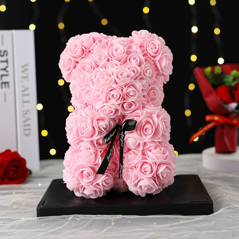 Eternal Flower Rose Bear Gift Box Birthday Valentine'S Day Gift Girlfriend Simulation Foam Rose Bear Decoration Creative Gift - Image 4