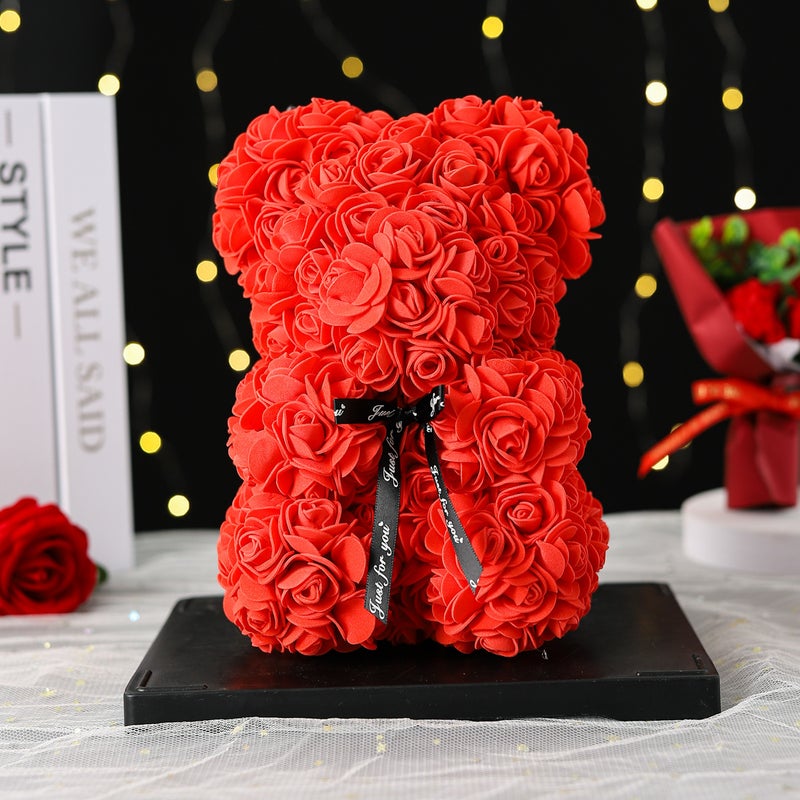 Eternal Flower Rose Bear Gift Box Birthday Valentine'S Day Gift Girlfriend Simulation Foam Rose Bear Decoration Creative Gift - Image 2