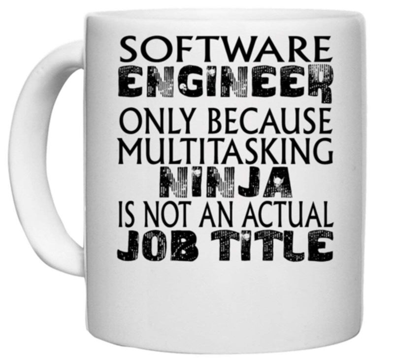 UDNAG ® White Ceramic Coffee/Tea Mug 'Software Engineer | sotware Engineer only Because' Perfect for Gifting [330ml] - Image 5