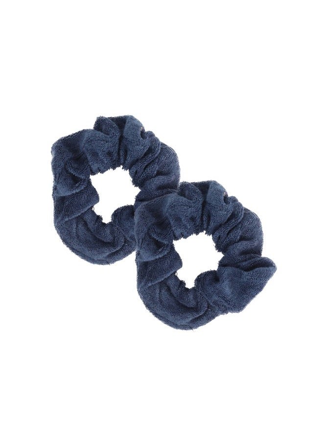 Motique Accessories طقم من 2 رباط شعر تيري - كحلي - Image 1