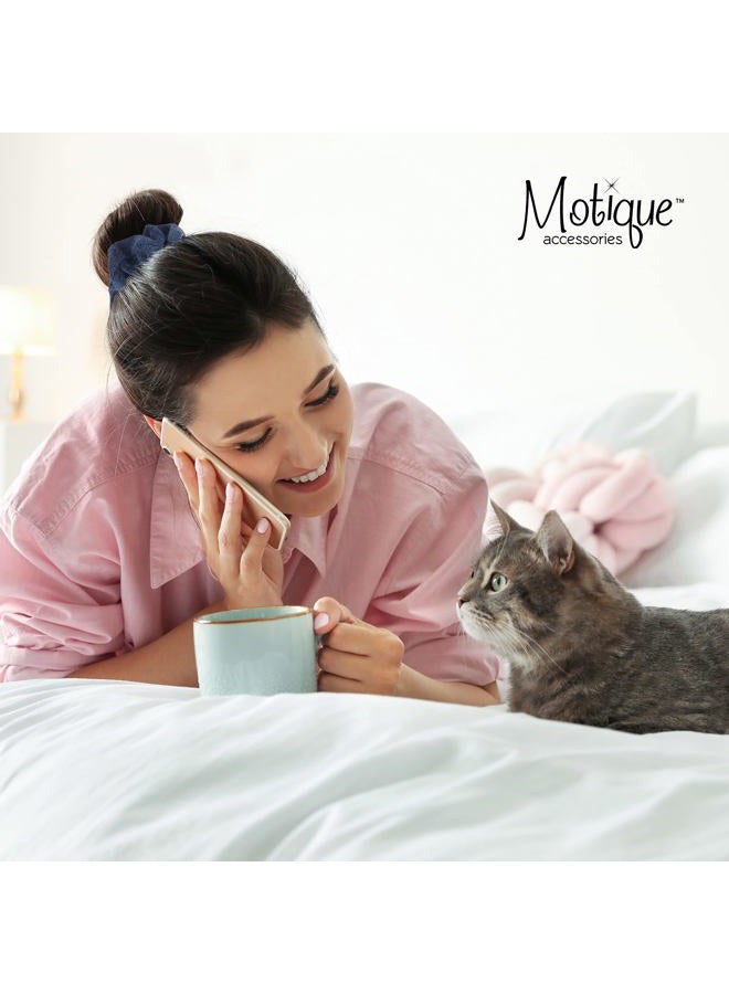 Motique Accessories طقم من 2 رباط شعر تيري - كحلي - Image 2