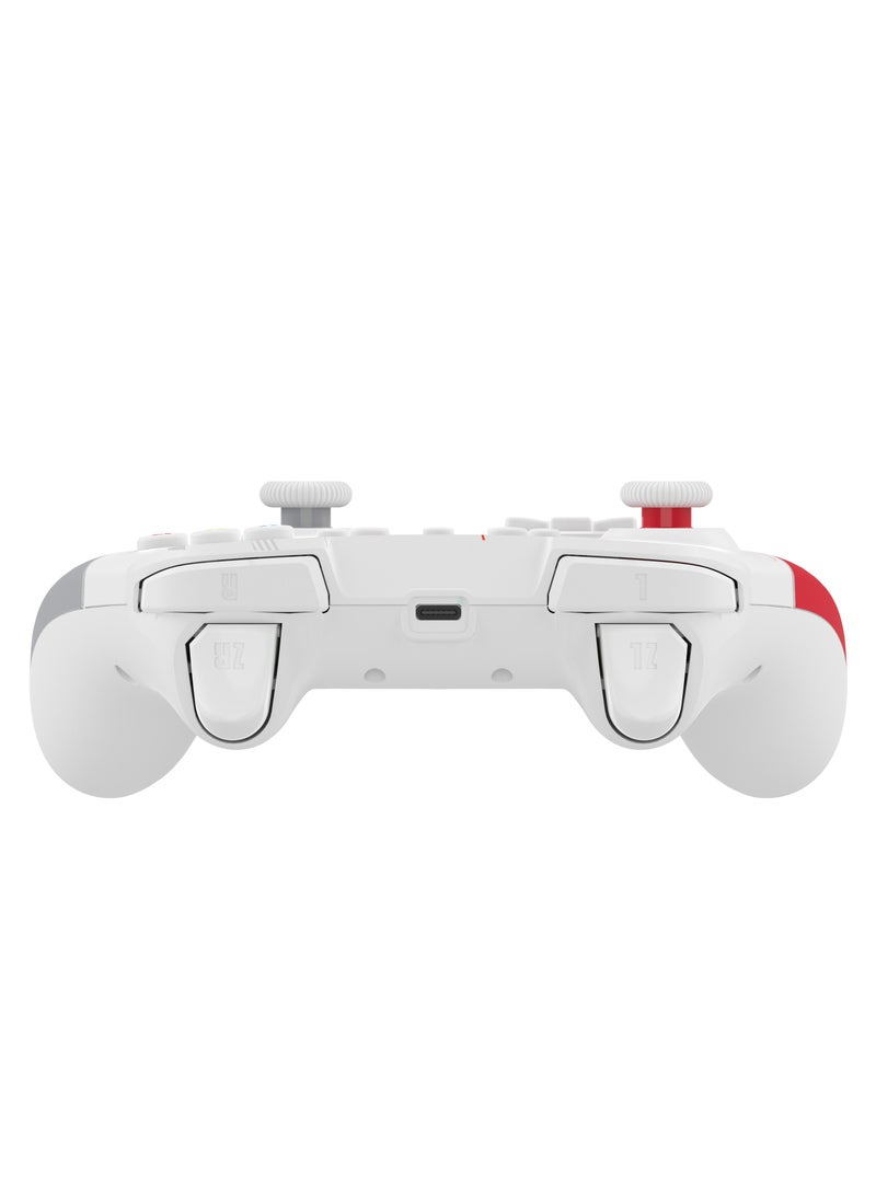 Bloody 2.4G Wireless/Wired Dual Vibration Gaming Controller GPW50, Function Swap Setting, Rechargeable with USB Type-C, 360° Joysticks, Rechargeable 600mAh Li-Battery, White  - Image 5