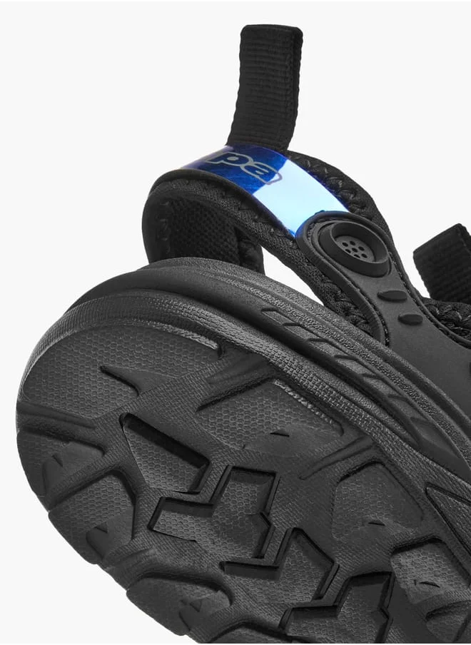 Kappa Boys' Textured Sandals with Rotating Buckle Closure