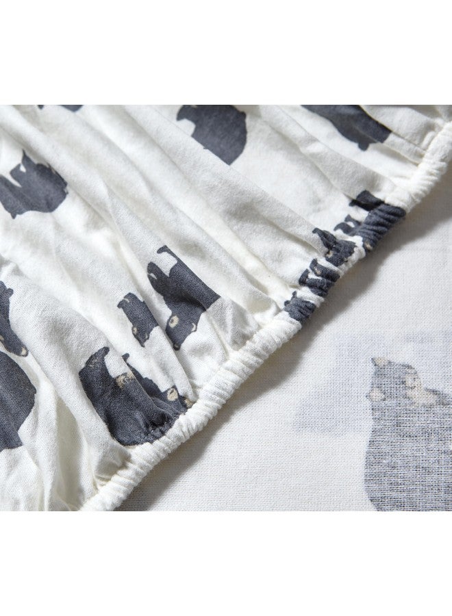 Eddie Bauer Eddie Bauer - Queen Sheets, Cotton Flannel Bedding Set, Brushed for Extra Softness, Cozy Home Decor (Bear Family, Queen)  - Image 2