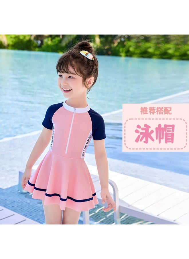 Children's Swimwear Summer New Women's Small, Middle And Large Children's Fashionable Girls Cute Female Students Split Swimming Equipment