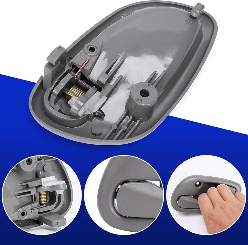 LCWRGS Interior Door Handles Replacement for Chevy Tracker 992004 Suzuki Esteem 952002 Suzuki Grand Vitara 992005 Vitara 992004 Inside Front Rear Driver Passenger Side Gray - Image 5