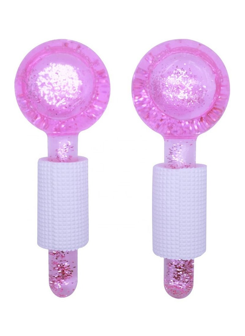 Generic - Energy Beauty Crystal Ice Ball Facial Roller Pink - Image 1