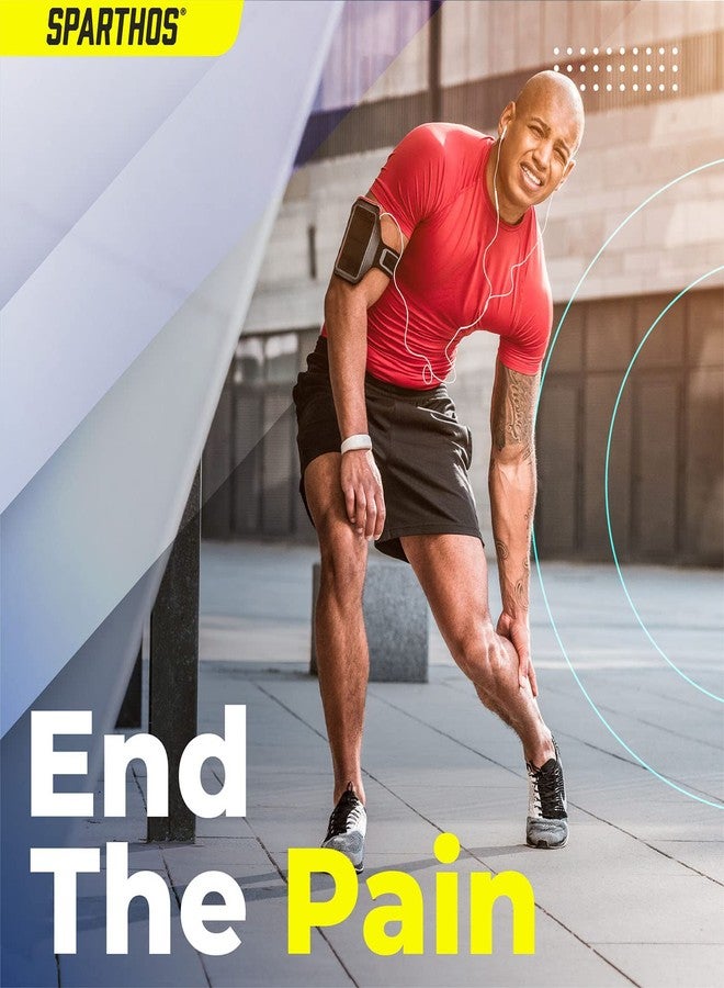 Sparthos Full Leg Compression Sleeves - Brace for Calf, Knee and Thigh, Recovery, Support Pain Relief for Sports Shin Splint Arthritis Patella MCL Acl Tendon - Anti Slip - Mens and Womens (Black-L) - Image 2