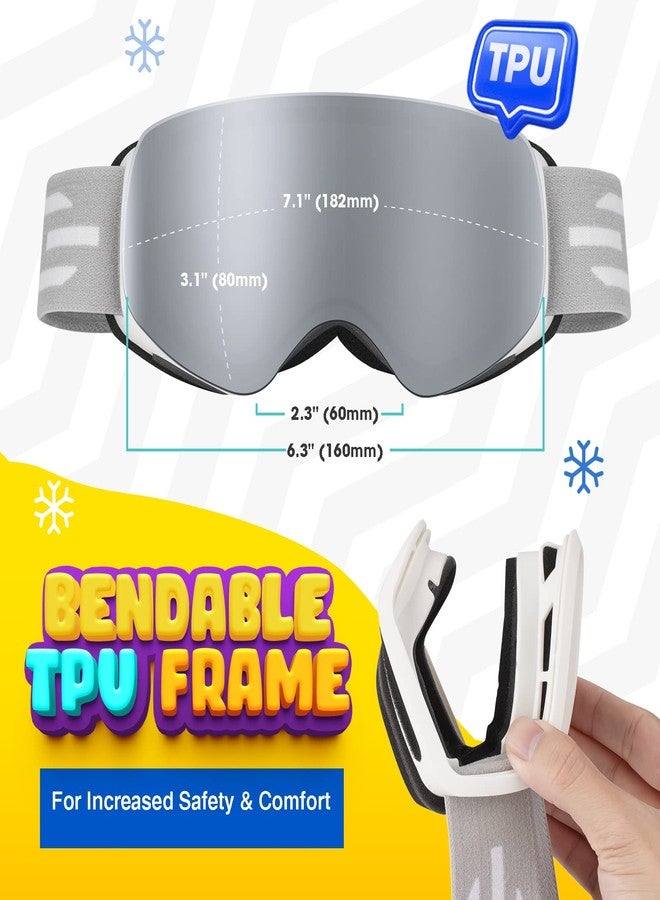 EasYoung Kids Ski Goggles, Kids Snowboard Goggles for Boys Girls Age 3-14, Kids Snowboarding Goggles - Image 3