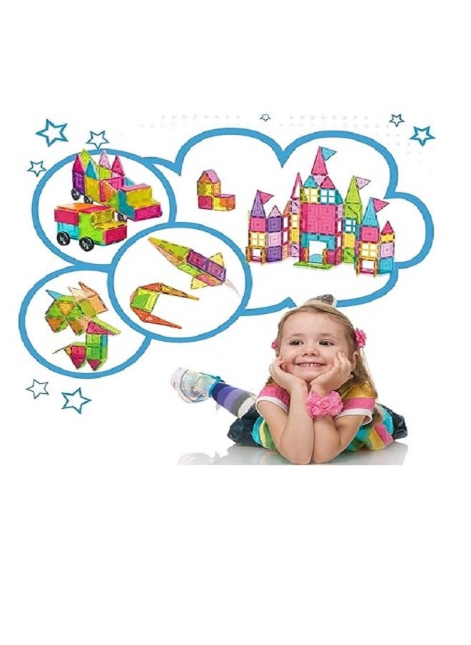 STEM 3D Magnetic Tiles Set - 36 PCs - Fun and Educational Toy STEM for Learning & Creativity Best Gift for 3 4 5 6 8 Years Old Boys Girls  - Image 3