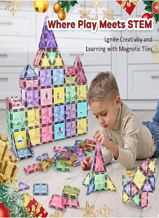 STEM 3D Magnetic Tiles Set - 36 PCs - Fun and Educational Toy STEM for Learning & Creativity Best Gift for 3 4 5 6 8 Years Old Boys Girls  - Image 5