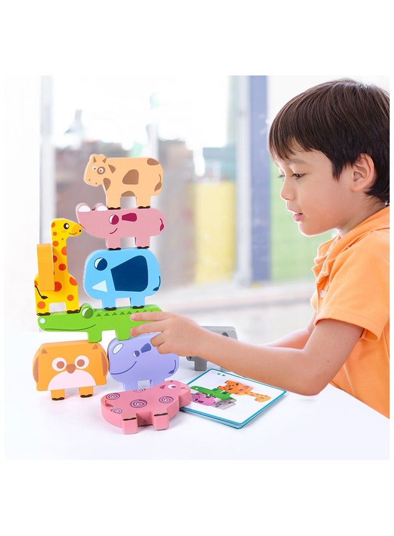 general Animal Balance Stacking Toys with Challenge Cards - Educational Puzzle Game for Kids Develop Focus Hand-Eye Coordination Family Interactive Toys - Image 2