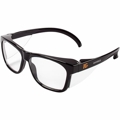 KleenGuard™ V30 Maverick Eye Protection (49309), with KleenVision™ Anti-Fog Coating, Clear Lenses, Black Frame (Qty 1) - Image 1