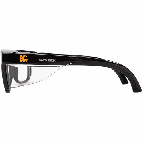 KleenGuard™ V30 Maverick Eye Protection (49309), with KleenVision™ Anti-Fog Coating, Clear Lenses, Black Frame (Qty 1) - Image 5