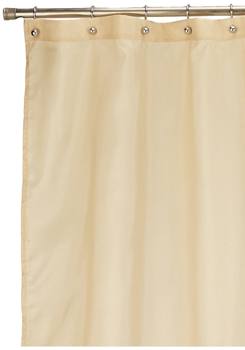 Lush Decor Mia Shower Curtain | Fabric Color Block Striped Neutral Bathroom Decor, 72" x 72" - Wheat, Taupe and Chocolate - Image 5