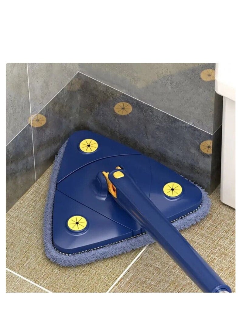 ARTC 360 Degree Triangular Twist Rotatable Adjustable Wet And Dry Cleaning Water Mop With Extendable Handle for Floor Ceiling Wall Windows Bathroom