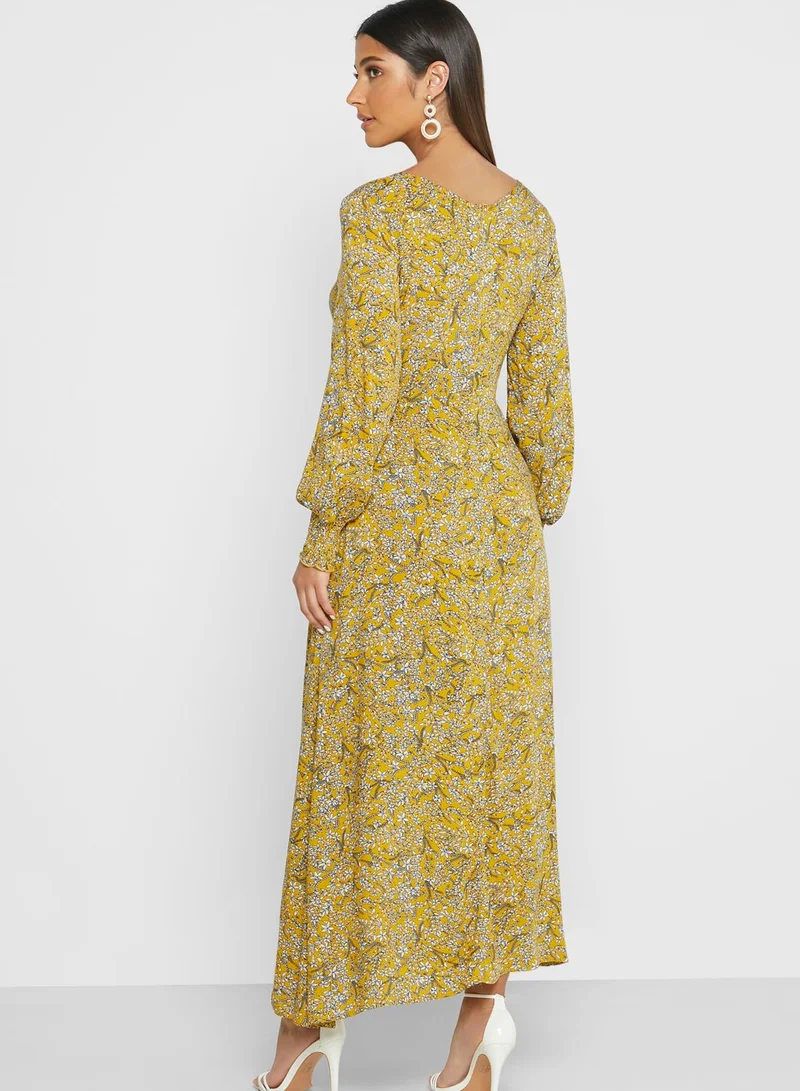 ELLA Floral Print Maxi Dress