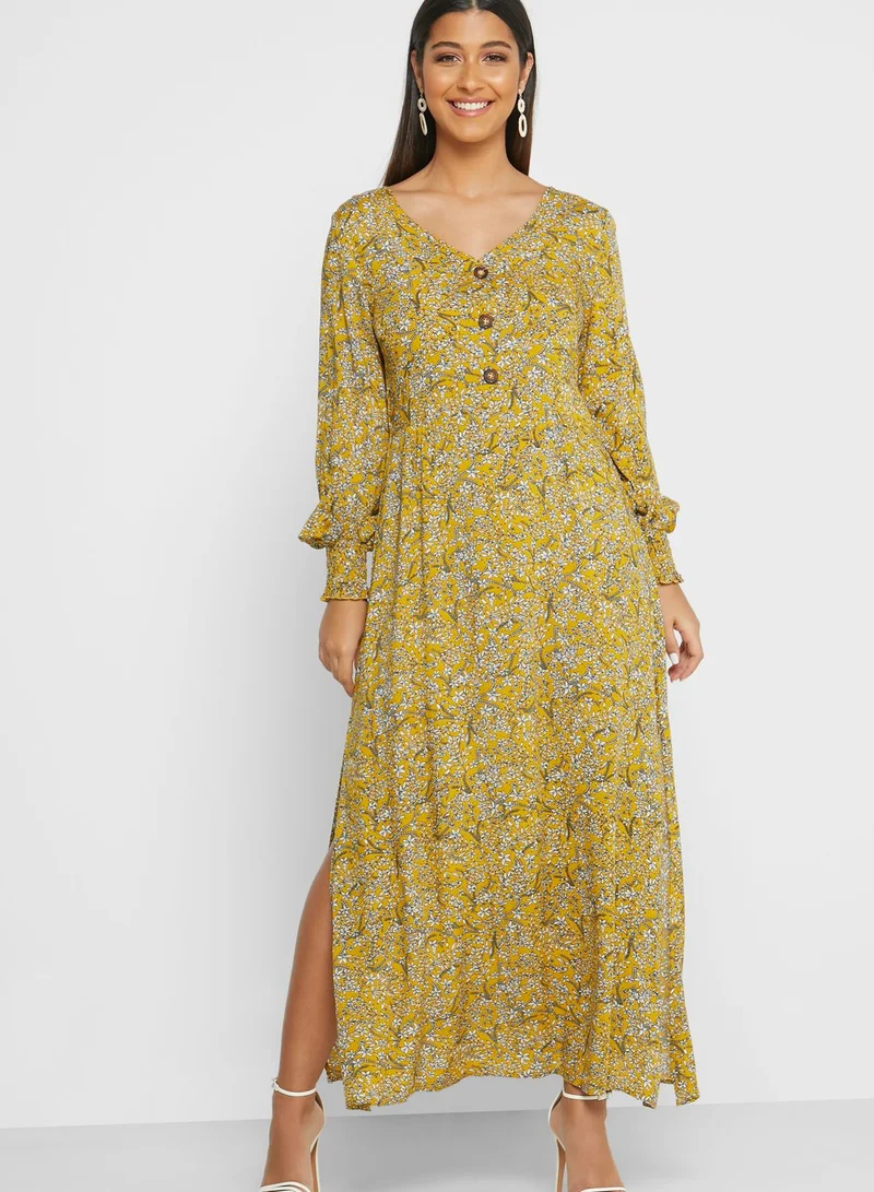 ELLA Floral Print Maxi Dress