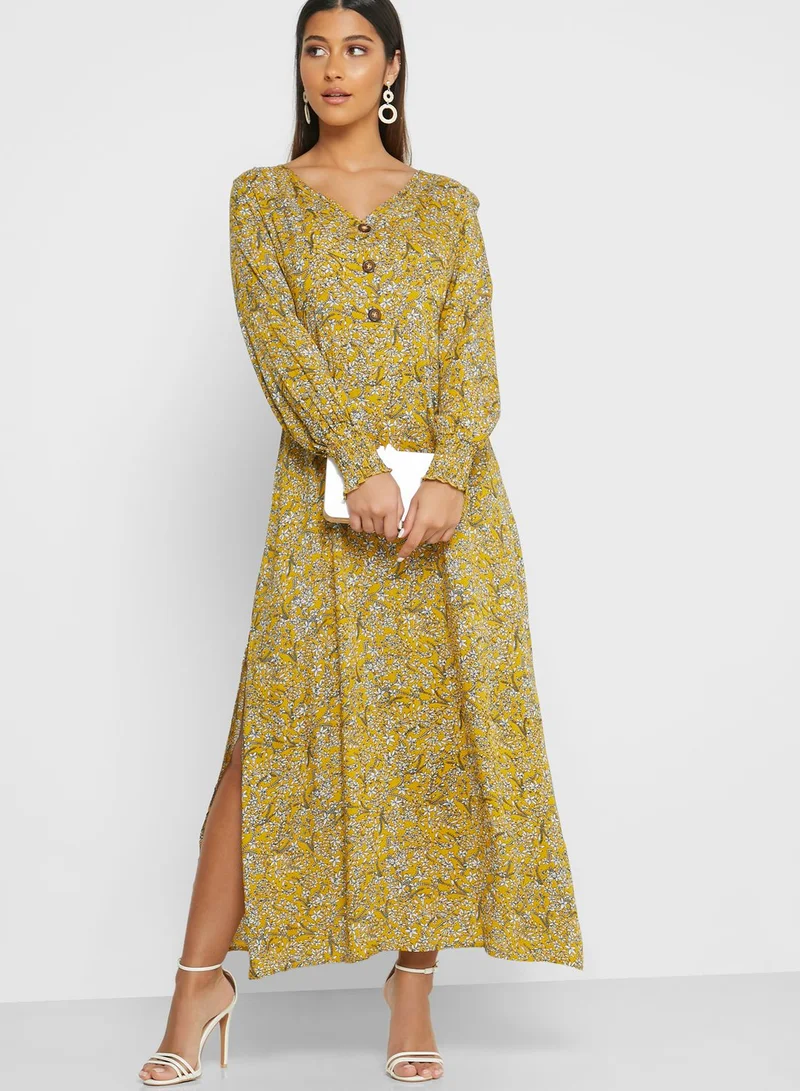 ELLA Floral Print Maxi Dress