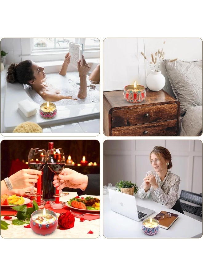 MOMENT طقم هدايا 4 شموع معطرة، شمعة للعلاج بالروائح، شموع معطرة للمنزل، مثالية لعيد الميلاد، عيد الشكر، عيد الأم، هدايا تخفيف التوتر للنساء - Image 5