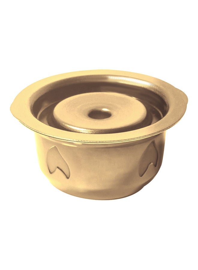 NIBEMINENT Stainless Steel Coffee Maker Pod Filters Cup Gold 11x7.5x7.5cm - Image 2