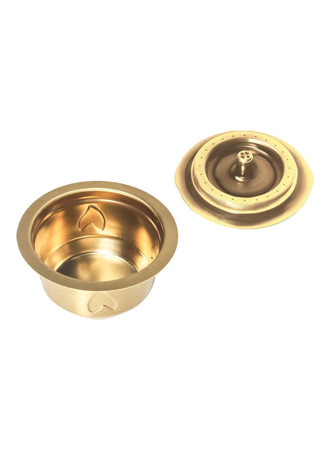 NIBEMINENT Stainless Steel Coffee Maker Pod Filters Cup Gold 11x7.5x7.5cm - Image 4