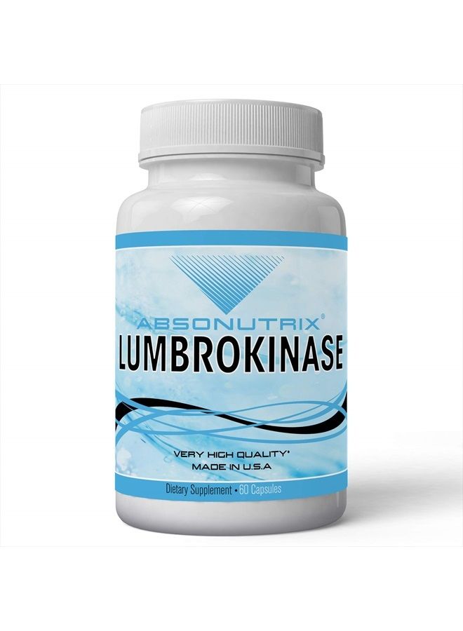 Absonutrix Lumbrokinase 40 mg 60 vegetable capsules supports healthy heart All natural Made in USA - Image 5
