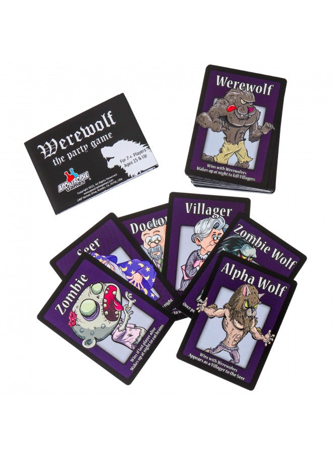 Apostrophe Games Apostrophe Games Werewolf The Party Game 42 Role Cards, for 7 to 30 Players Halloween Game Night, for Adults and Teens Interactive Board Game, Stocking Stuffer  - Image 1