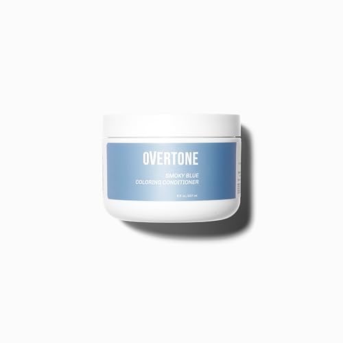 Overtone Color Depositing Semi-Permanent Hair Dye Conditioner - 8 oz For Natural & Color-Treated Hair, Moisturizing Shea Butter & Coconut Oil - Vegan & Cruelty-Free, Smoky Blue is now Smoky Sapphire