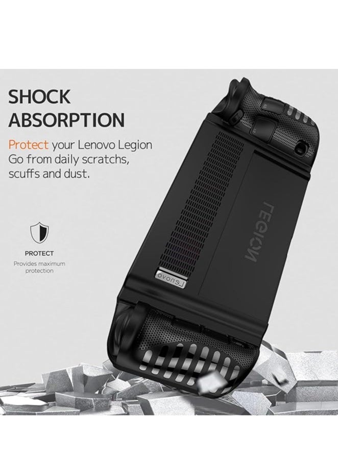 Legion Silicone case compatible with Lenovo Legion Go 8.8 inch with stand, Lenovo Legion Go 2023, shock-resistant, scratch-resistant, anti-slip fully protective silicone cover  - Image 3