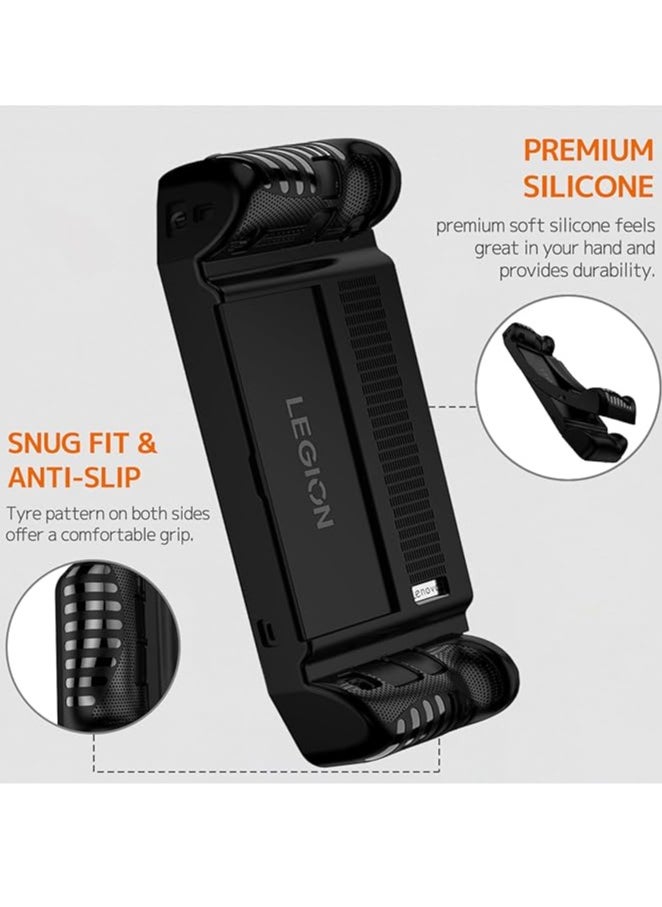 Legion Silicone case compatible with Lenovo Legion Go 8.8 inch with stand, Lenovo Legion Go 2023, shock-resistant, scratch-resistant, anti-slip fully protective silicone cover  - Image 5