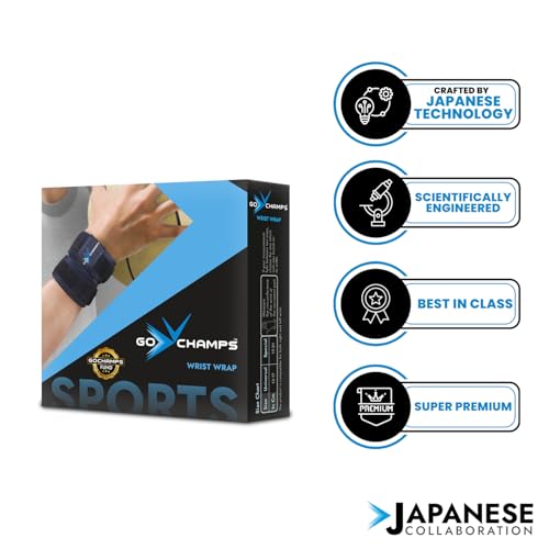 GoChamps Premium Wrist Wrap with Adjustable Straps, Breathable & Lightweight Dual Strap Support for Gym & Weightlifting, Japanese Collaboration, Special Size (17-21 cm, Pack of 1) - Image 5
