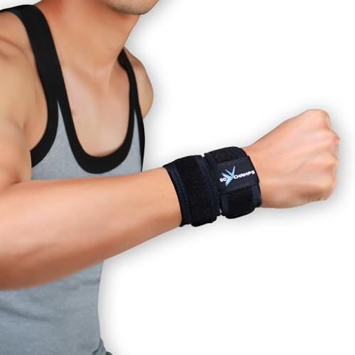 GoChamps Premium Wrist Wrap with Adjustable Straps, Breathable & Lightweight Dual Strap Support for Gym & Weightlifting, Japanese Collaboration, Special Size (17-21 cm, Pack of 1) - Image 1
