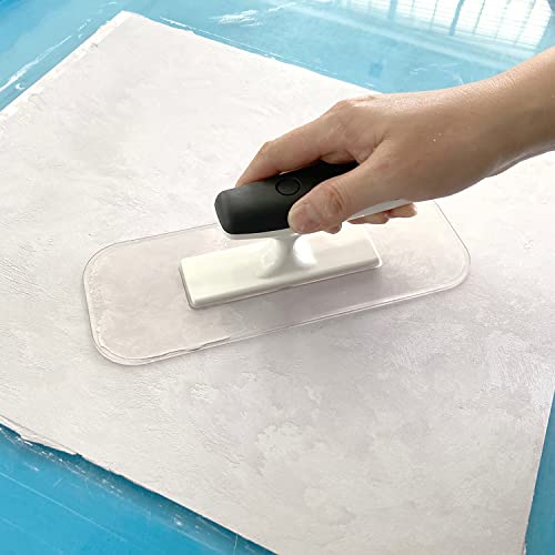 Hanroy Plastic Trowel with Black Comfortable Grip Handle, Includes 3.5" x 9.5'' Finishing Trowels, Lightweight Mounting, Round End, Suitable for Scrape,Plastering and Paint Walls(D1147-T) - Image 3