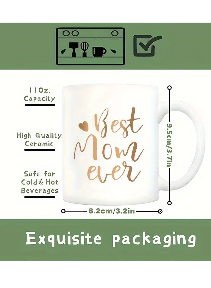 RKN 1pc, Best Mom Ever Coffee Mug, Mother's Day Gifts For Mom Birthday Christmas Gifts For Women Mothers Day Gifts From Daughter Son Ceramic Coffee Mugs Cups 11oz - Image 5