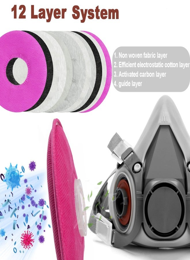 RANKSING Respirator Mask with 60921 Filters to Protect Against Dust, Gases, Fumes, Asbestos, Organic Vapors, Chemicals while Painting, Spraying, Sanding, Welding, Construct and Other Work PPE - Image 4