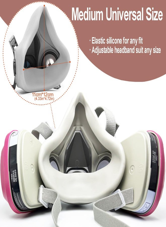 RANKSING Respirator Mask with 60921 Filters to Protect Against Dust, Gases, Fumes, Asbestos, Organic Vapors, Chemicals while Painting, Spraying, Sanding, Welding, Construct and Other Work PPE - Image 2