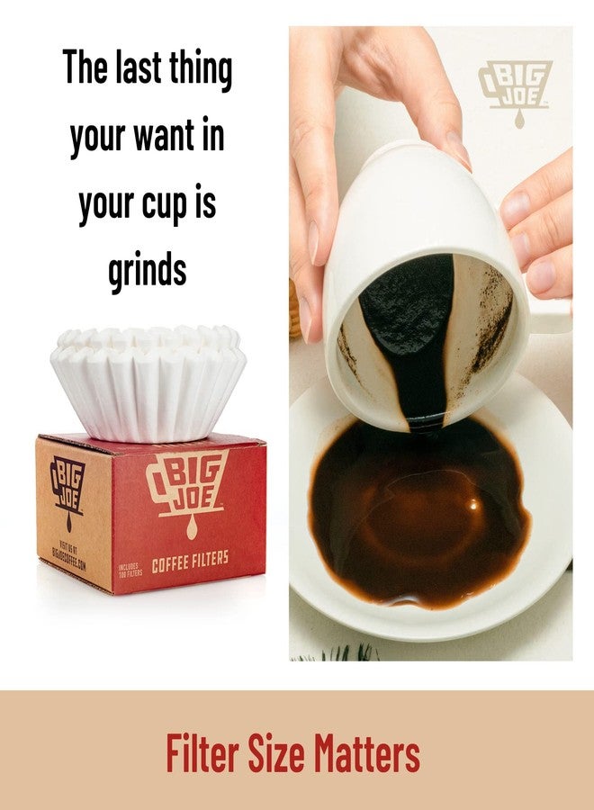 Big Joe® Large Coffee Filters (500 Count) - Extra Tall Walls Prevent Ground Overflow - Fits BUNN 12-Cup Commercial Pour Over & Drip Machines - 9¾" Diameter, 2¾" Walls - Made in USA - Image 5