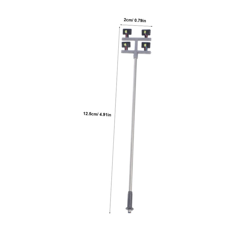 Miniature Street Lamp Model 2Pcs Realistic Mini Lamp For Sand Table Garden Decor - Image 3