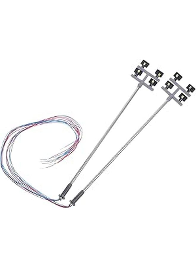 Miniature Street Lamp Model 2Pcs Realistic Mini Lamp For Sand Table Garden Decor - Image 1