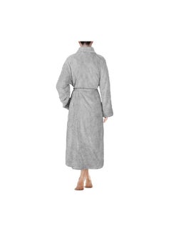 ماركة غير محددة Cotton Plain Bathrobe Grey  - Image 3
