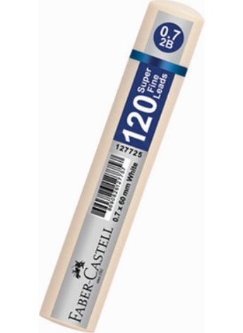 FABER-CASTELL - GRIP Min 0.7 2B 60mm, 120pcs White Tube - Image 1