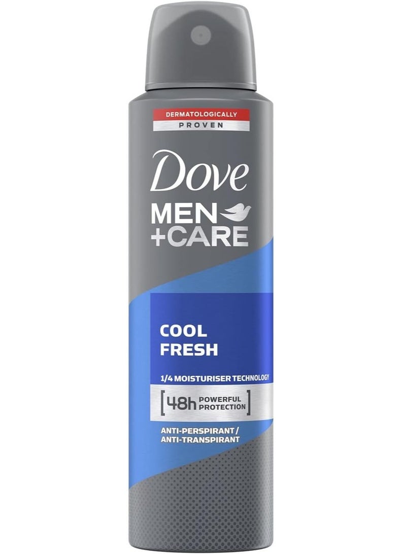 دوف بخاخ مزيل العرق مضاد للتعرق كول فريش من مين كير، 150 مل، عبوة من 6 قطع - Image 3
