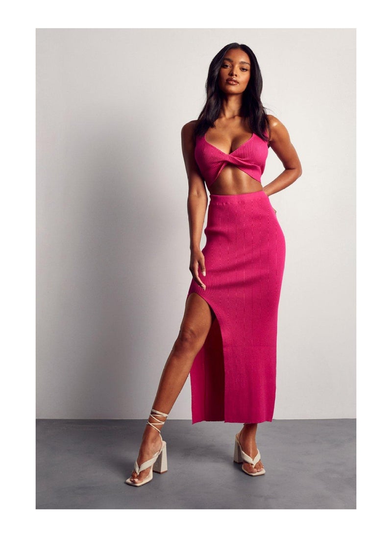 Twist Front Knitted Two Piece Co-ord