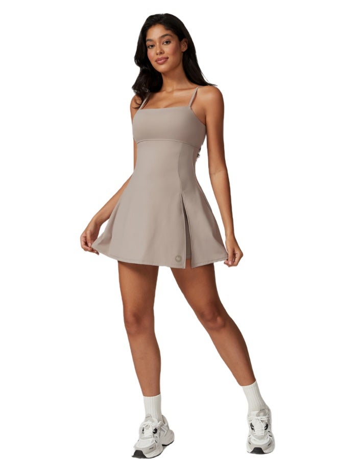 KAWN.YOGA Fitted Flared Dress - Image 1