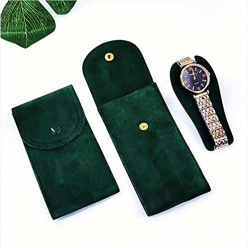 xianshengle Watch Pouch, Watch Roll, Watch Travel Case for Men and Women Portable Velvet Watch Pouch Watch Storage Bag ​and Organizer Protective Watch Box Pouch with ,for watches and jewelry （2 Pieces） - Image 1