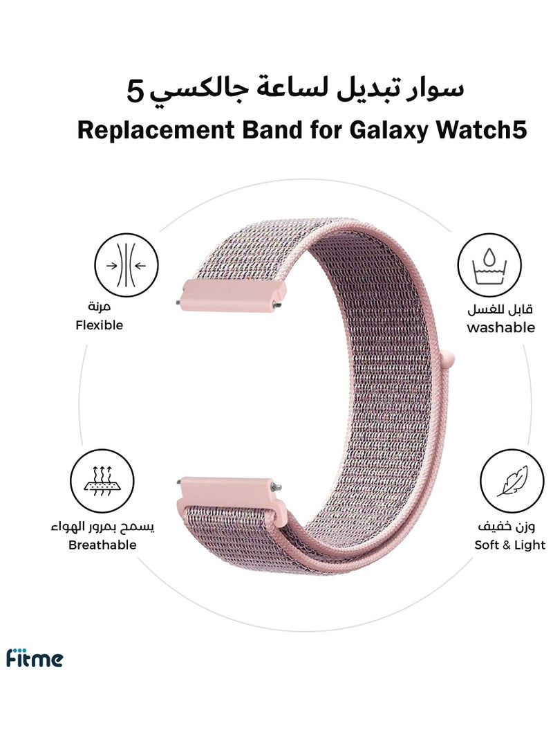 FITME Nylon loop Replacement Band for Samsung Galaxy Watch 5 / Galaxy Watch 5 Pro (20mm)  - Image 1