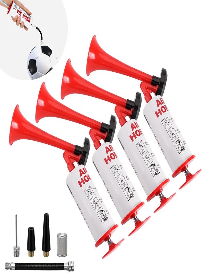 AOLIHAN Handheld Air Horn, Aluminum Portable Handheld Air Pump Horn, Loud Noise Maker Safety Horn for Boats Sporting Events Camping Reusable Eco-Friendly (Handheld air horn 4pcs) - Image 1
