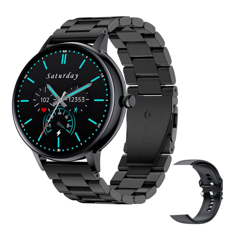 HD Screen Smartwatch 1.32" Black: 300 mAh Large Battery - Massive Sports Modes & Custom Dials for Android iOS Users Health Fitness Leisure - Image 1
